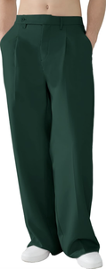 Pantalons de costume décontractés vintage pour homme, style old money, plissés, à jambes larges - Product Image 2