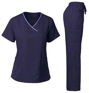 Uniforme d'infirmière en tissu tissé pour femmes Top gommages médicaux pour une utilisation à l'hôpital avec service OEM - Product Image 6