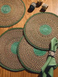 Manteles individuales de algas marinas tejidos a mano, productos ecológicos hechos en Vietnam, manteles individuales, decoración de mesa, venta al por mayor - Product Image 6