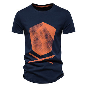 Logotipo de impresión gratis marca Camiseta en blanco Camiseta impresa Logotipo personalizado Camisetas de manga corta Color sólido 100% Algodón Camisetas lisas - Product Image 1