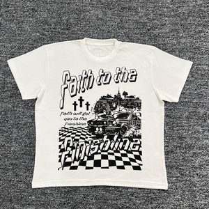 T-shirts unisexe 100% coton coupe surdimensionnée pour hommes et femmes de haute qualité en tricot uni à capuche Logo personnalisé DTG Trou formel - Product Image 6