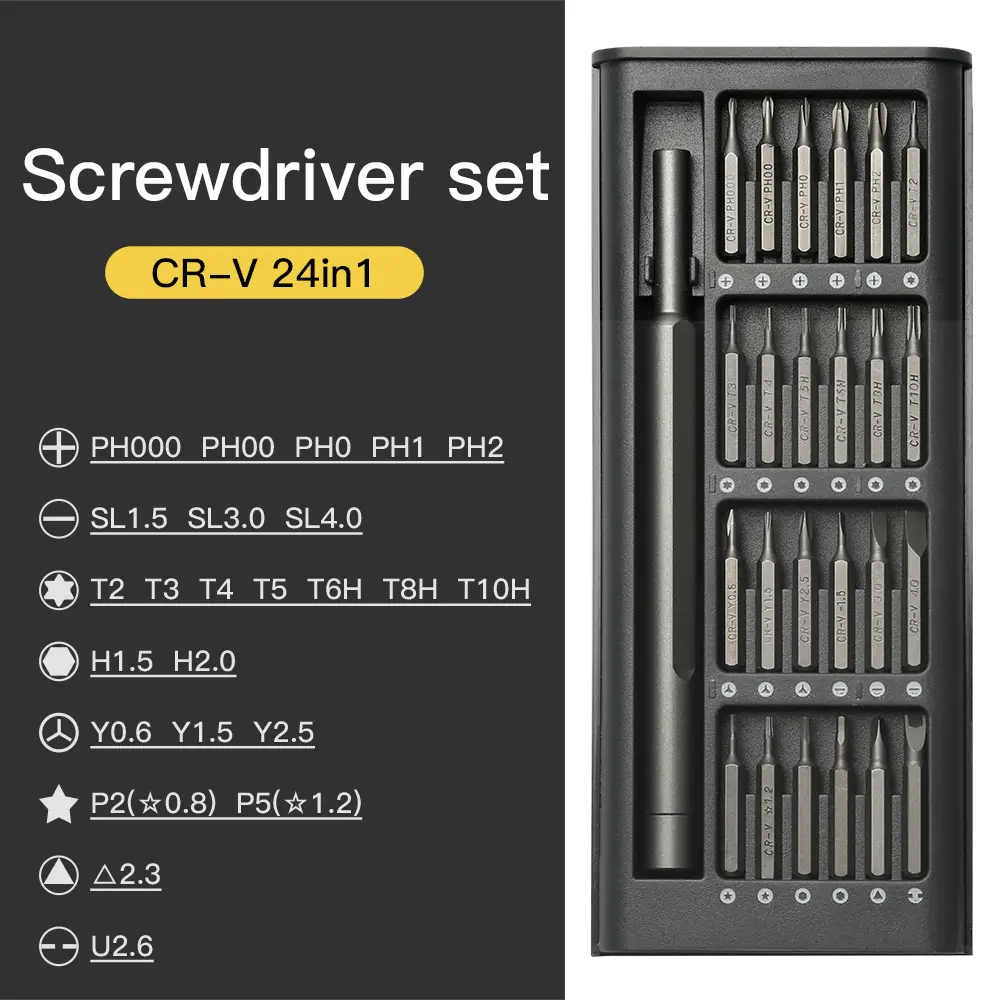 T Wholesale 25-in-1 Multi Function Screw Driver Set Hand Tool Multi-Purpose Various Screw Bit Replacement Screwdriver Drill