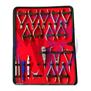 Kit de base orthodontique réutilisable de 9 pièces ensemble d'instruments de pinces dentaires de qualité allemande pour le réglage des accolades et la manipulation des fils - Product Image 1