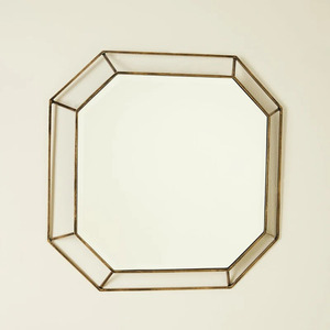 Wholesale Custom Antique Style Luxury <b>Large</b> Metal <b>Frame</b> Hanging Wall Mirror Modern Bathroom Decorative Circle Glass Home - Product Image 1