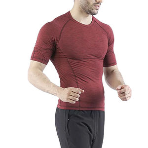 Camiseta de compresión MMA de manga corta para hombre, de spandex/poliéster, 200GSM, color personalizado - Product Image 5
