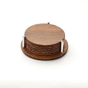 Handmade decorative <b>wooden</b> <b>coaster</b> featuring detailed craftsmanship perfect for gifting and home decoration accessory - Product Image 4