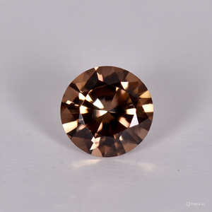 Meilleur prix ! Moissanite synthétique de qualité D, VVS1, brun, 14 mm, 10 carats, taille brillant, dureté Mohs 9,25, pierre non montée, testeur de diamant - Product Image 1