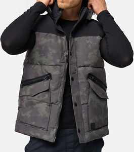 Ultra Soft Breathable Front Logo Windproof Outerwear <b>Men</b> <b>Lightweight</b> Puffer <b>Jacket</b> High Neck Spring Warm Coat - Product Image 3