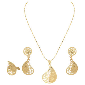 Conjunto de colgantes de latón Premium exclusivo, joyería de formación chapada en oro para su ocasión de compromiso religioso ortodoxo - Product Image 2