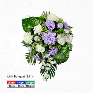 Artificial Flower Lavender Mist & Snowy White Cascade <b>Wall</b> Arrangement - Product Image 1