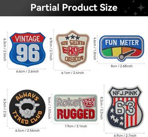 9 pièces de patchs Road Club avec crochet et boucle-pour jeans, vestes, sacs, chapeaux, t-shirts - Product Image 2