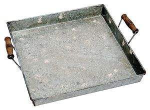 Decoración de mesa de diseño único que sirve bandeja galvanizada de forma ovalada de la mejor calidad con asas al mejor precio - Product Image 4