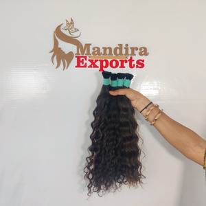 Venta al por mayor 100% Extensiones de cabello humano de templo indio virgen natural Fabricación de proveedores a granel Estilos de rizos afro de onda cruda recta Nuevo - Product Image 3