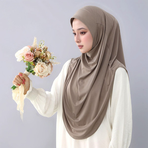 Bonnet en chanvre orné de cristaux pour femmes, Turban Bandana Malais, sous-bonnet pour double menton, Hijab instantané pour femmes musulmanes, sous-bonnet islamique de couleur unie - Product Image 1