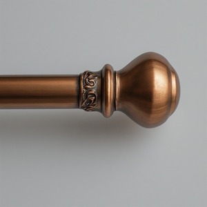 Golden Horizon Modern Single Aluminum <b>Curtain</b> <b>Pole</b> with Polished Brass Finish Offering Durable and Premium Shine - Product Image 1