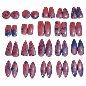 Vente directe d'approvisionnement d'usine de cabochon de quartz d'obsidienne en acajou naturel pierres précieuses en vrac pour la fabrication de bijoux - Product Image 5