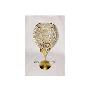 Vela de decoración de mesa de Metal y cristal de gran tamaño, soporte votivo, diseño estándar, vela de iluminación para restaurante en casa, votiva - Product Image 1