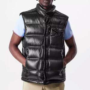 Gilet matelassé en toile imperméable et durable pour homme, décontracté, chaud, sans manches, pour l'hiver, personnalisation du logo OEM/ODM, vente en gros - Product Image 6