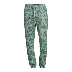 Pantalones de chándal estampados elegantes para hombre en mezcla de algodón ligero con cintura elástica y diseño de pierna cónica - Product Image 5