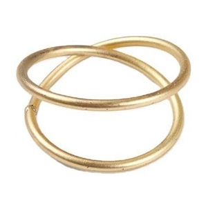 Anillo de Servilleta Doble Aro Dorado, Diseño Redondo Entrelazado Elegante para Arreglos de Comedor Modernos y de Lujo - Product Image 1