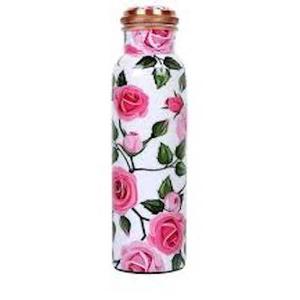 Bouteille d'eau isotherme en cuivre avec couvercle, design moderne et luxueux, émail artisanal personnalisé, isolation thermique 0-6h, écologique, pour eau bouillante - Product Image 5