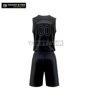 Uniforme de basket-ball Stealth Black Edition Maillot d'équipe personnalisé Tissu respirant léger pour hommes et femmes - Product Image 3