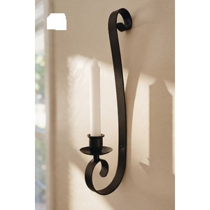 Portavelas de Metal Resistente para Montar en la Pared, Acabado Negro, Perfecto para la Decoración de la Iluminación del Hogar, Sala de Estar y Dormitorio - Product Image 2