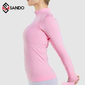 Wholesale <b>Custom</b> <b>Design</b> Women Long Sleeve Gym T-<b>shirt</b> <b>Custom</b> Printed Gym <b>Compression</b> <b>Shirts</b> With <b>Custom</b> Logo for Women - Product Image 4