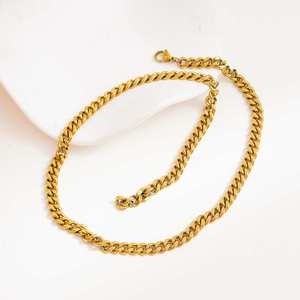 Joyería de Moda 2025, Collares de Cadena Cubana Unisex con Acentos de Diamantes, Estilo Hip Hop, Chapados en Oro de 18k y Plata de Ley - Product Image 6