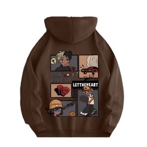 Sweat à capuche surdimensionné d'hiver en coton épais de 450GSM pour hommes, tissu polaire chaud avec impression de logo personnalisé, style décontracté Streetwear - Product Image 6