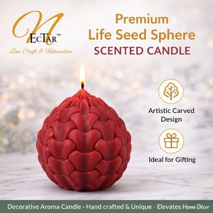 Premium Life Seed Sphere Scented <b>Candle</b> Handcrafted Decorative Aromatherapy Wax <b>Candle</b> for Home Décor & Gifting - Product Image 2