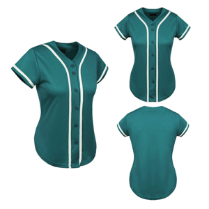 Dark Grey Woman <b>Baseball</b> Jersey Softball Wear Custom Embroidered Logo Polyester Button Jersey <b>Baseball</b> Shirts - Product Image 5