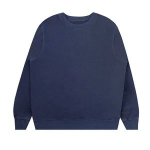 เสื้อสเวตเชิ้ตผู้ชายคอกลมสีพื้นเรียบง่าย สไตล์ลำลองทันสมัย ไซส์ใหญ่ รับสกรีนโลโก้ เนื้อผ้าหนา ใส่ได้ทั้งชายและหญิง - Product Image 2