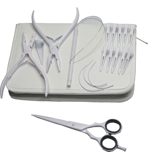 Kit de Herramientas para Extensiones de Cabello Humano de Nailon de Alta Calidad, Juego de Alicates para Abalorios Todo en Uno de Acero Inoxidable, Kit Completo para Extensiones de Cabello - Product Image 2