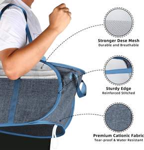 OEM Factory Multifunctional Foldable Collapsible Tear Proof <b>Pop</b> <b>up</b> <b>Laundry</b> <b>Basket</b> with Strong Dual Handles Made in Vietnam - Product Image 3