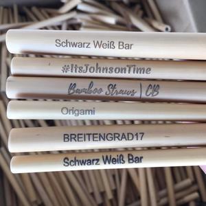 Customizable Disposable <b>Bamboo</b> <b>Straws</b> with <b>Straw</b> Brush Nature <b>Bamboo</b> Bar Accessories for Parties and Bars - Product Image 3