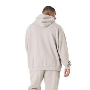 Ensembles de survêtement surdimensionné pour hommes et femmes avec sérigraphie et logo personnalisé unisexe pantalon évasé deux pièces veste à capuche Streetwear d'hiver - Product Image 3