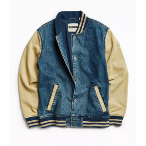 Chaqueta con letras de béisbol para hombre con diseño de cuello en V y cierre de botones que proporcionan comodidad y transpirabilidad Varsity Jackets - Product Image 5