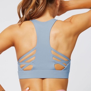Soutien-gorge de sport rose sans coutures, respirant, à maintien élevé, sans bretelles, avec cristaux, pour le yoga et les tenues de sport féminines - Product Image 5
