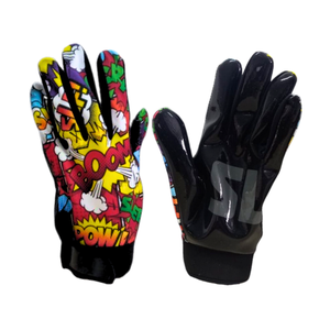 Guantes de portero de LICRA transpirables de silicona antideslizantes personalizados, empuñaduras de mano de fútbol impresas para deportes al aire libre, estilo informal - Product Image 1