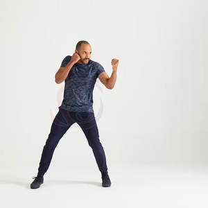 เสื้อยืดคอกลมผ้าแคนวาสโพลีเอสเตอร์แบบสวมใส่สบาย ระบายอากาศได้ดี ทรงปกติ เหมาะสำหรับออกกำลังกาย ฟิตเนส เทรนนิ่ง สำหรับผู้ชาย - Product Image 3