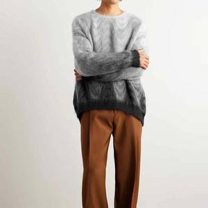 Chandails en mohair pour hommes les plus vendus en gros personnalisé nouveau design pull en mohair d'hiver respirant à manches longues col rond surdimensionné - Product Image 4