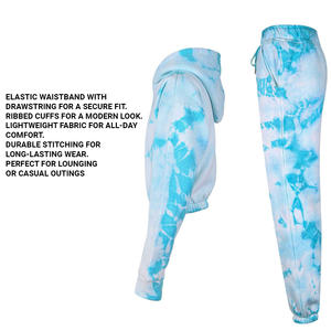 ชุดเสื้อฮู้ดขนแกะมัดย้อมใช้ได้ทั้งชายและหญิงทันสมัยผ้าคอตต้อนแห้งเร็ว100% กำหนดโลโก้ได้ตามต้องการมี OEM/ODM สำหรับผู้ชายและผู้หญิง - Product Image 5