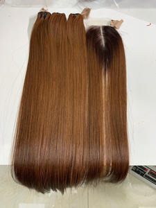 Paquets de Cheveux Humains Vietnamiens Naturels 22 Pouces Ombre Orange Foncé Os Droite Trame de Cheveux en Gros Havinahair - Product Image 6