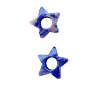 2025 Trendy <b>Sodalite</b> Star Beads Gemstone Star Shape Loose Gemstone Charm Pendant <b>Bracelet</b> Making Beads Gift for Her - Product Image 1