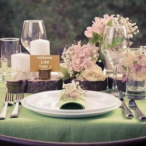 DIVRIS Wooden <b>Log</b> Place Card Holders Rectangle Shape Rustic Handmade Eco-Friendly Decoration <b>Stands</b> for Table Numbers Wedding - Product Image 2