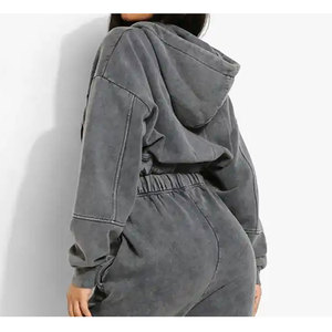 Nouvelle vente chaude Ensemble de survêtement pour femmes d'hiver 100% coton respirant Vêtements d'entraînement Jogger Personnalisation complète - Product Image 4