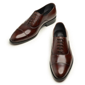 Zapatos de Vestir Casuales de Cuero Marrón para Hombre con Plantilla de Madera Clara, Cómodos, Sin Cordones, Diseño Sólido, Hechos a Mano para Bodas - Product Image 3