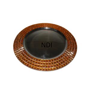 Nouvelle plaque de chargeur en métal de conception d'arrivée plaque de chargeur en métal de forme ronde de bordure de conception de mosaïque décorative à un prix bon marché - Product Image 1