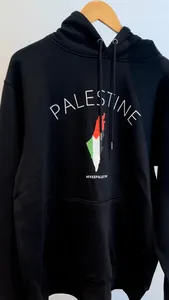 Sweat à capuche pour homme, nouveau design imprimé et brodé, 100% coton, pastèque, hiver, arabe, Palestine, noir, pull, art du drapeau palestinien - Product Image 4